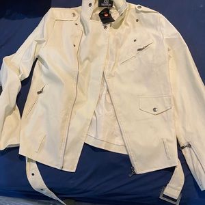 White leather jacket